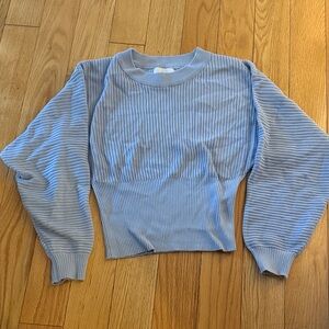 Light Blue Ribbed Sweater